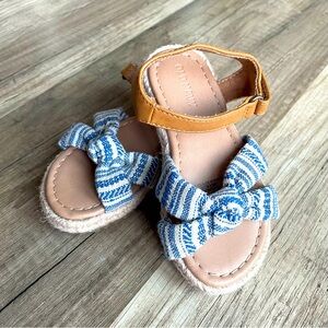 NWOT, Girls espadrille sandals, size 8 flats